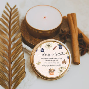 Autumn Chai Spice   Handgefertigte hausgemachte Ke Runder Aufkleber