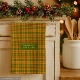 Autumn Checkered Dish Towel Personalized Gift Idea Geschirrtuch