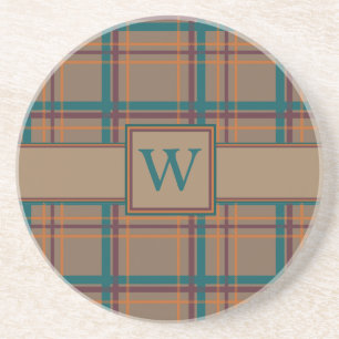 Autumn Chic Plaid Sandstone Coaster Untersetzer