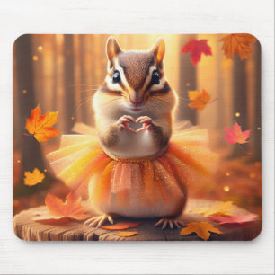 Autumn Chipmunk Dancer Mousepad