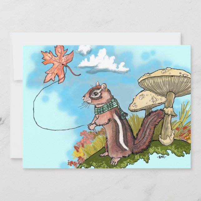 Autumn Chipmunk~ lädt Einladung (Vorderseite)
