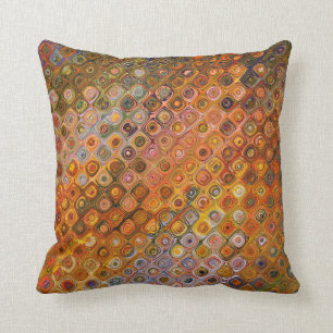Autumn Circles Art Throw Pillow Kissen
