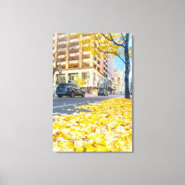 Autumn City Street Leinwanddruck