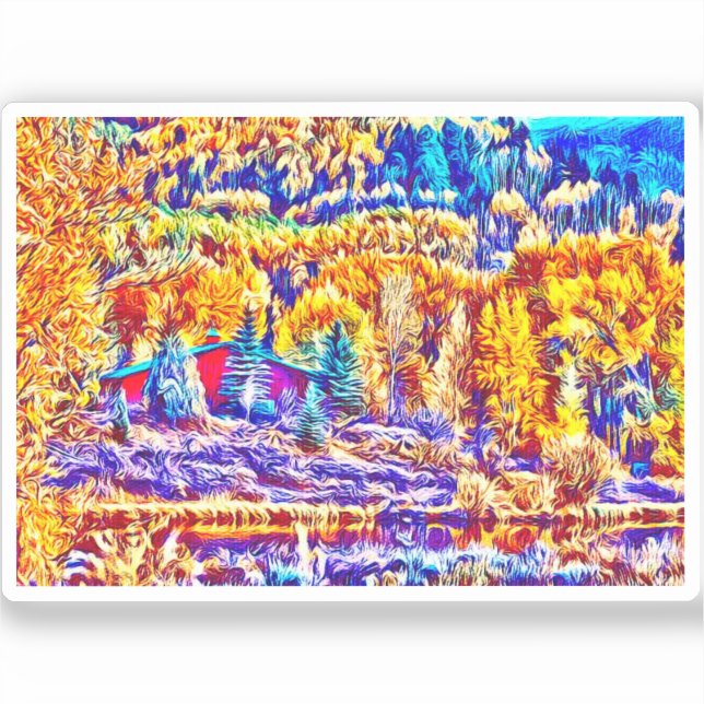 Autumn Colorado Vinyl Sticker (Vorderseite)