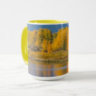 Autumn Colored Aspen Trees Tasse