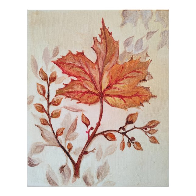 Autumn cooper vine leaf fotodruck (Vorne)
