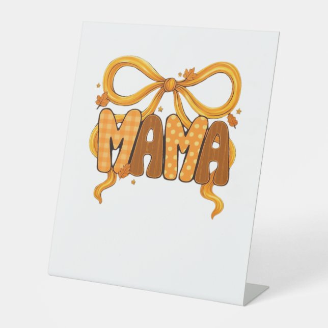 Autumn Coquette Mama - Cosy Fall Aesthetic with Bo Sockelschild (Vorderseite)