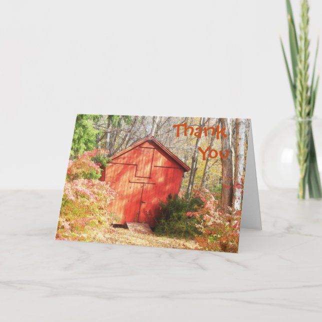 Autumn Corn Crib Danke Karte (Vorderseite)