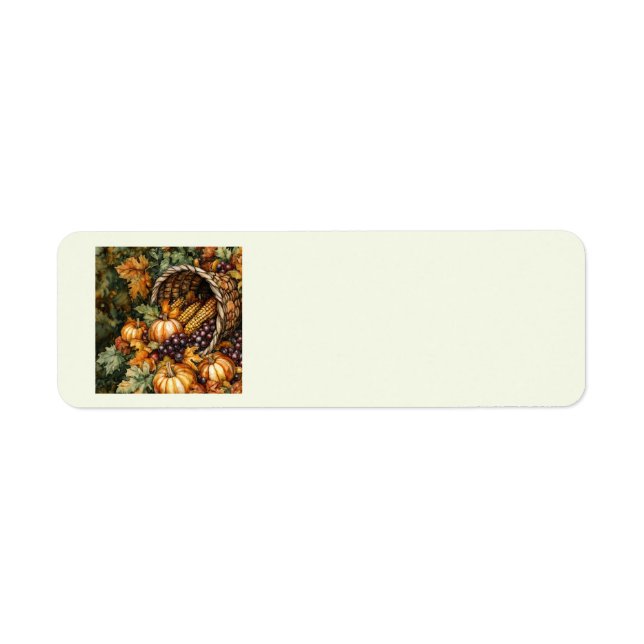 Autumn Cornucopia Address Labels (Vorne)