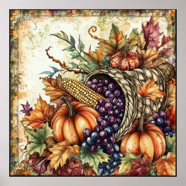 Autumn Cornucopia Art Poster (Vorne)