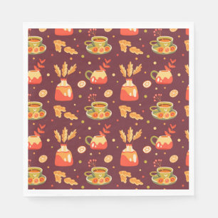 Autumn Cozy Pumpkin Gewürz Serviette