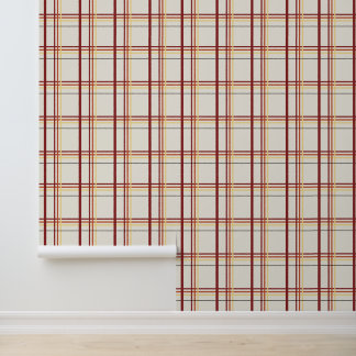 Autumn Cream Plaid Tartan Tapete
