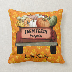 Autumn Customize Pumpkin Gold Blätter Cotton 16"X1 Kissen