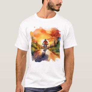 Autumn Cycling Adventure - Watercolor Bike Ride A T-Shirt