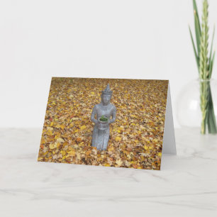 Autumn Danky Card - Thai Statue Dankeskarte