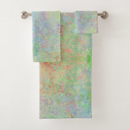 Autumn Dawn Neon Pastel Alcohol Ink Abstract Badhandtuch Set