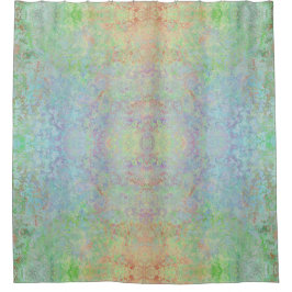 Autumn Dawn Neon Pastel Alcohol Ink Abstract Duschvorhang