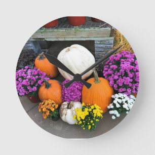 Autumn Decor Runde Wanduhr