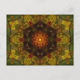 Autumn Delight Kaleidoskop Art 5 Postkarte