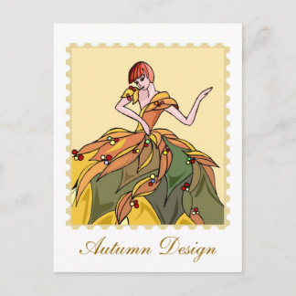 Autumn Design Postcard Postkarte