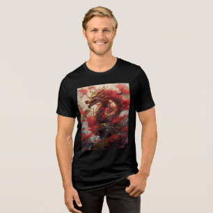 Autumn Dragon in Crimson Forest Tri-Blend Shirt