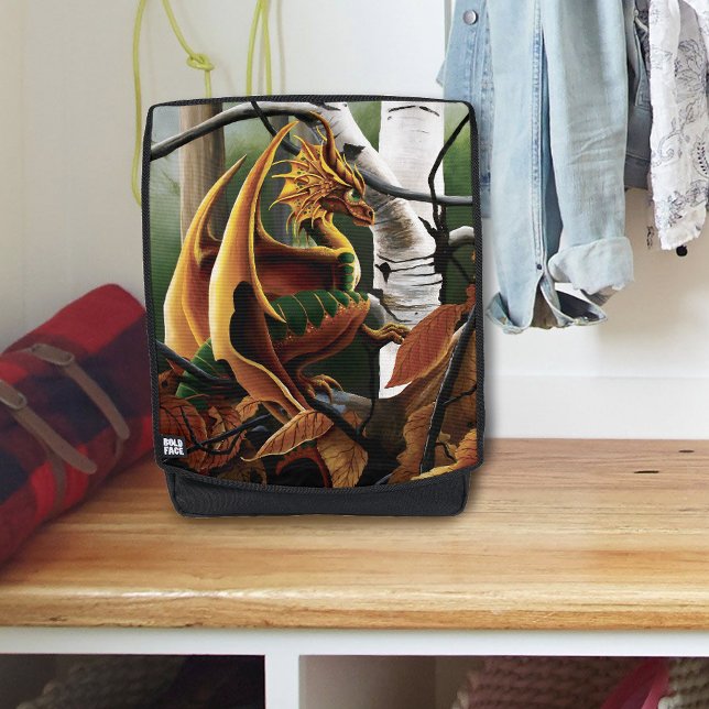Autumn Dragon Orange Green Fantasy Rucksack (Von Creator hochgeladen)