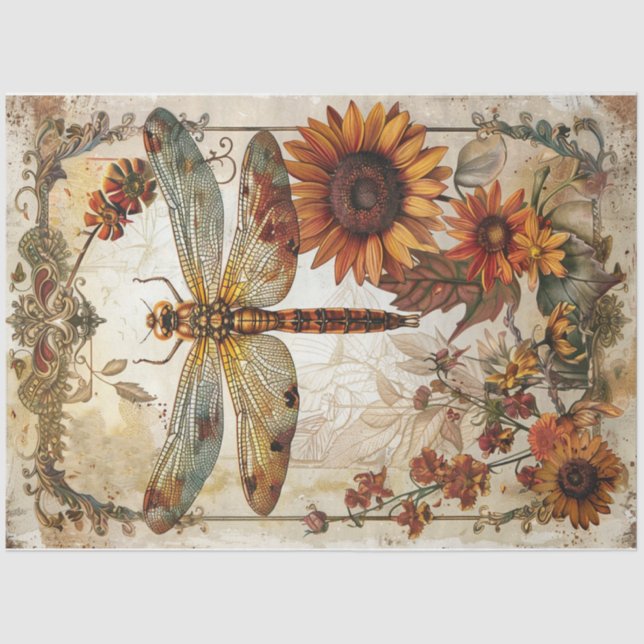 Autumn Dragonfly Seidenpapier (Vorderseite)