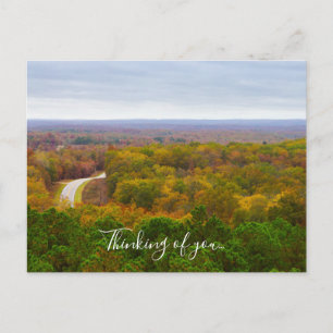 Autumn Drive Pano Denken Sie an Sie Postcard Postkarte