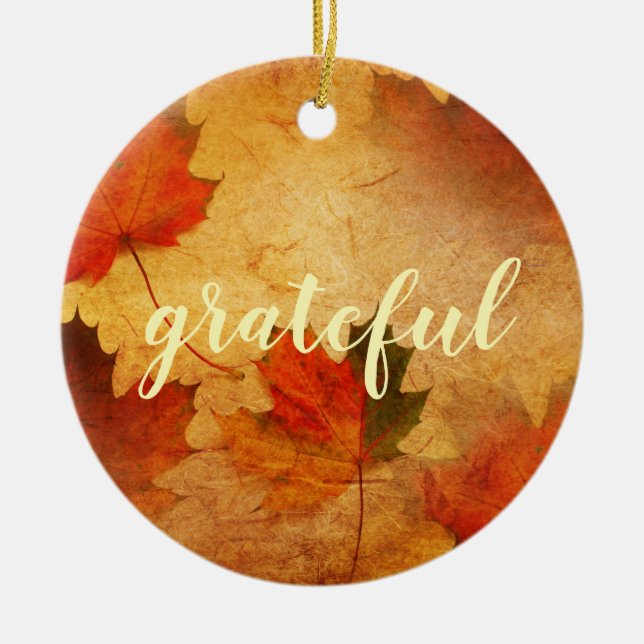 Autumn Erntedank Holiday Custom Keramik Ornament (Vorne)
