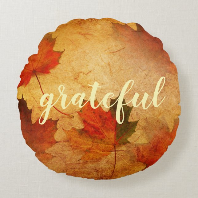 Autumn Erntedank Holiday Custom Rundes Kissen (Vorderseite)