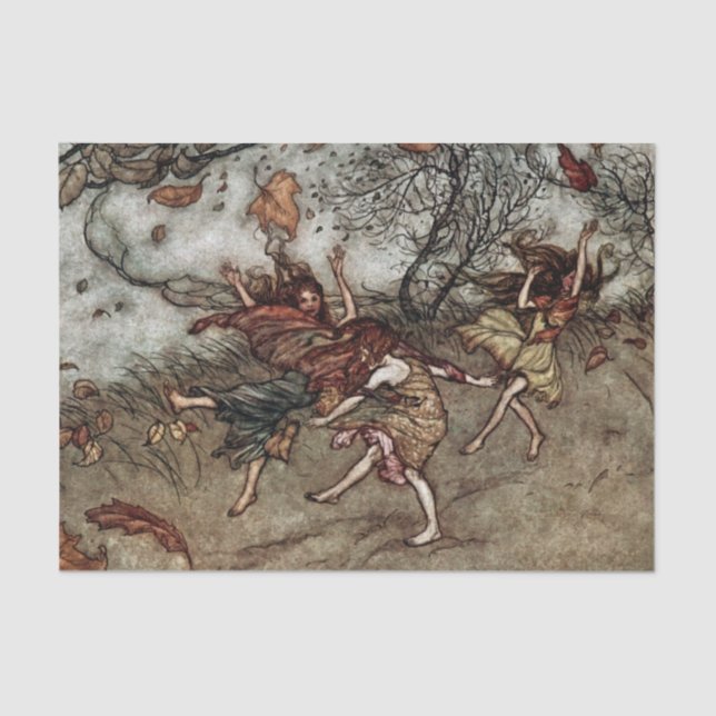 "Autumn Fairies" von Arthur Rackham Seidenpapier (Vorderseite)