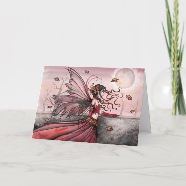 Autumn Fairy Greeting Card von Molly Harrison Karte (Vorderseite)