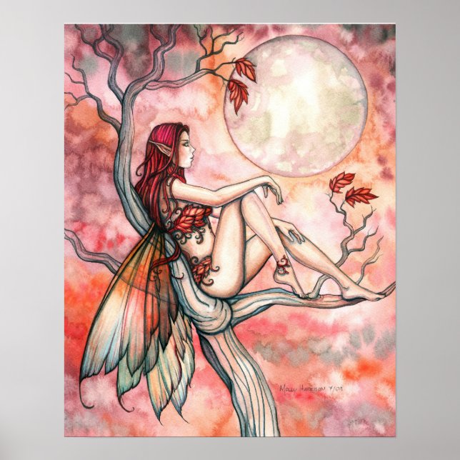 Autumn Fairy Moon Poster von Molly Harrison (Vorne)