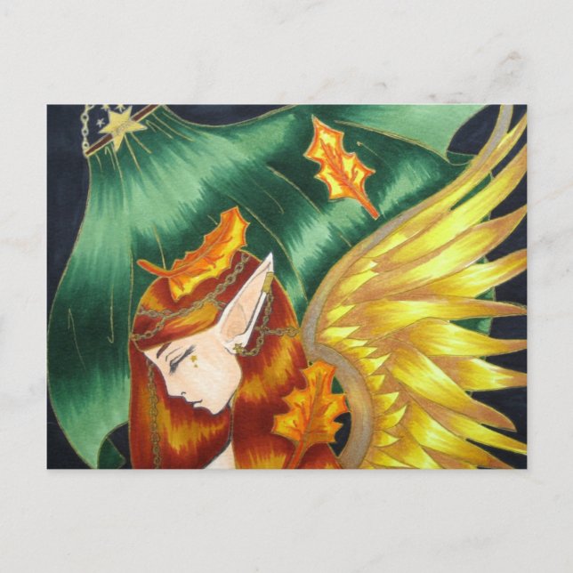 Autumn Fairy Postcard Postkarte (Vorderseite)