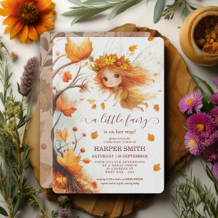 Autumn Fairy Woodland Baby Shower Einladung