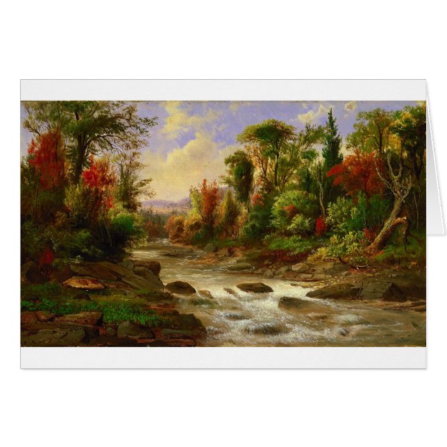 Autumn Fall Forest River Robert Duncanson Destiny (Vorderseite (Horizontal))