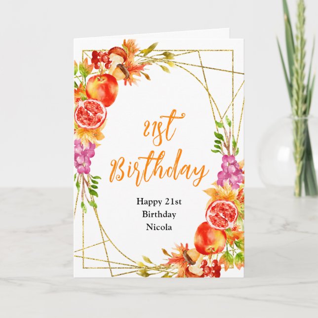 Autumn Fall Harvest Baby Shower Karte (Vorderseite)