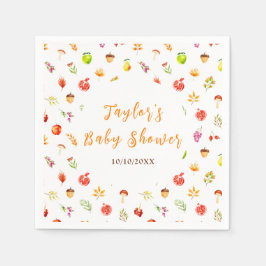 Autumn Fall Harvest Baby Shower Serviette