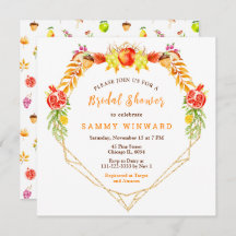 Autumn Fall Harvest Bridal Shower