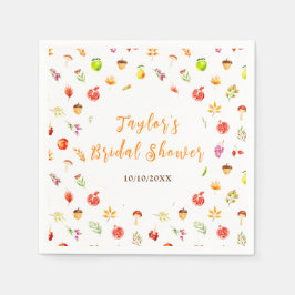 Autumn Fall Harvest Bridal Shower Serviette
