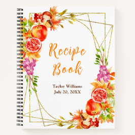 Autumn Fall Harvest Recipe Book Notizbuch