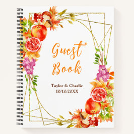 Autumn Fall Harvest Wedding Guest Book Notizbuch