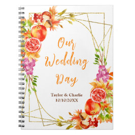 Autumn Fall Harvest Wedding Planner Notizblock