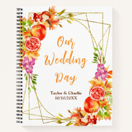 Autumn Fall Harvest Wedding Planner Notizbuch