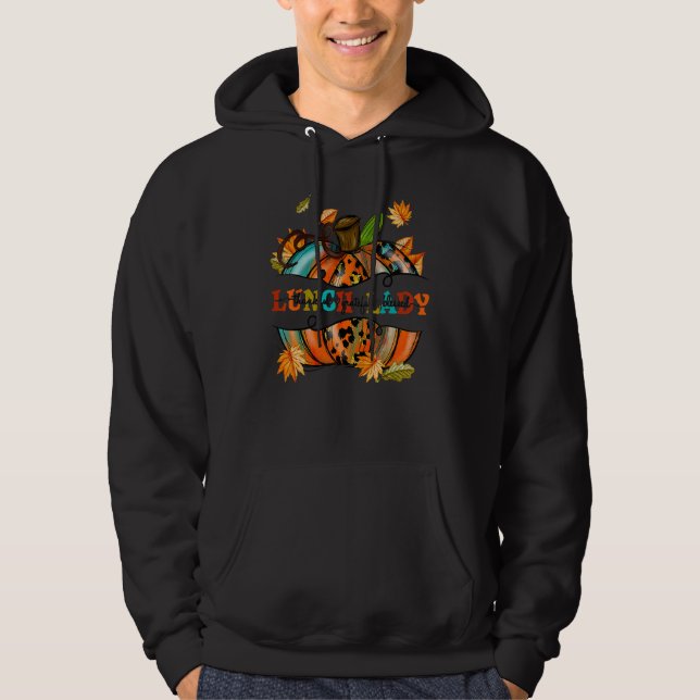 Autumn Fall Outfit Lunch Lady Thankful Grateful Bl Hoodie (Vorderseite)