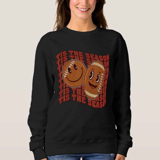 Autumn Fall This The Season Family Football Thanks Sweatshirt (Vorderseite)