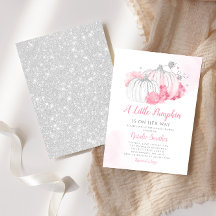 Autumn Floral A Little Pumpkin Girl Baby Shower