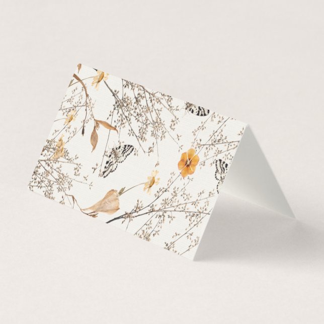 Autumn Floral Butterfly Folded Card (Rückseite)