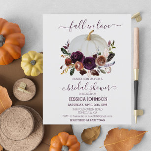 Autumn Floral Pumpkin Boho Brautparty Budget