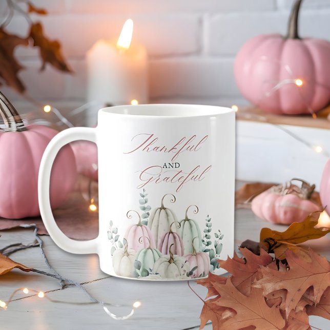 Autumn Floral Pumpkin Erntedank Kaffeetasse (Von Creator hochgeladen)